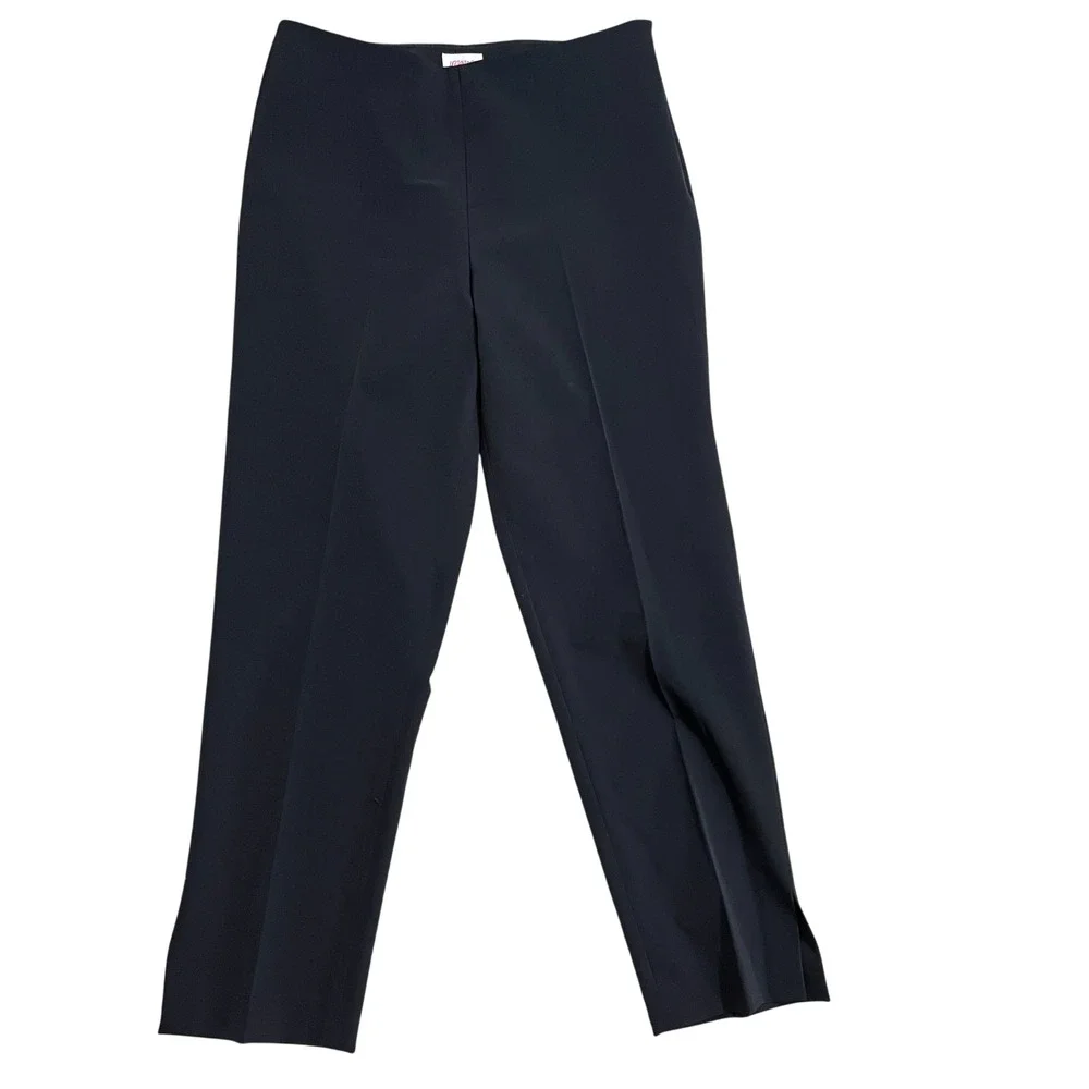 Leggiadro‎ 8 Black Side Zipper Polyester Blend Slim Leg Ladies Pants